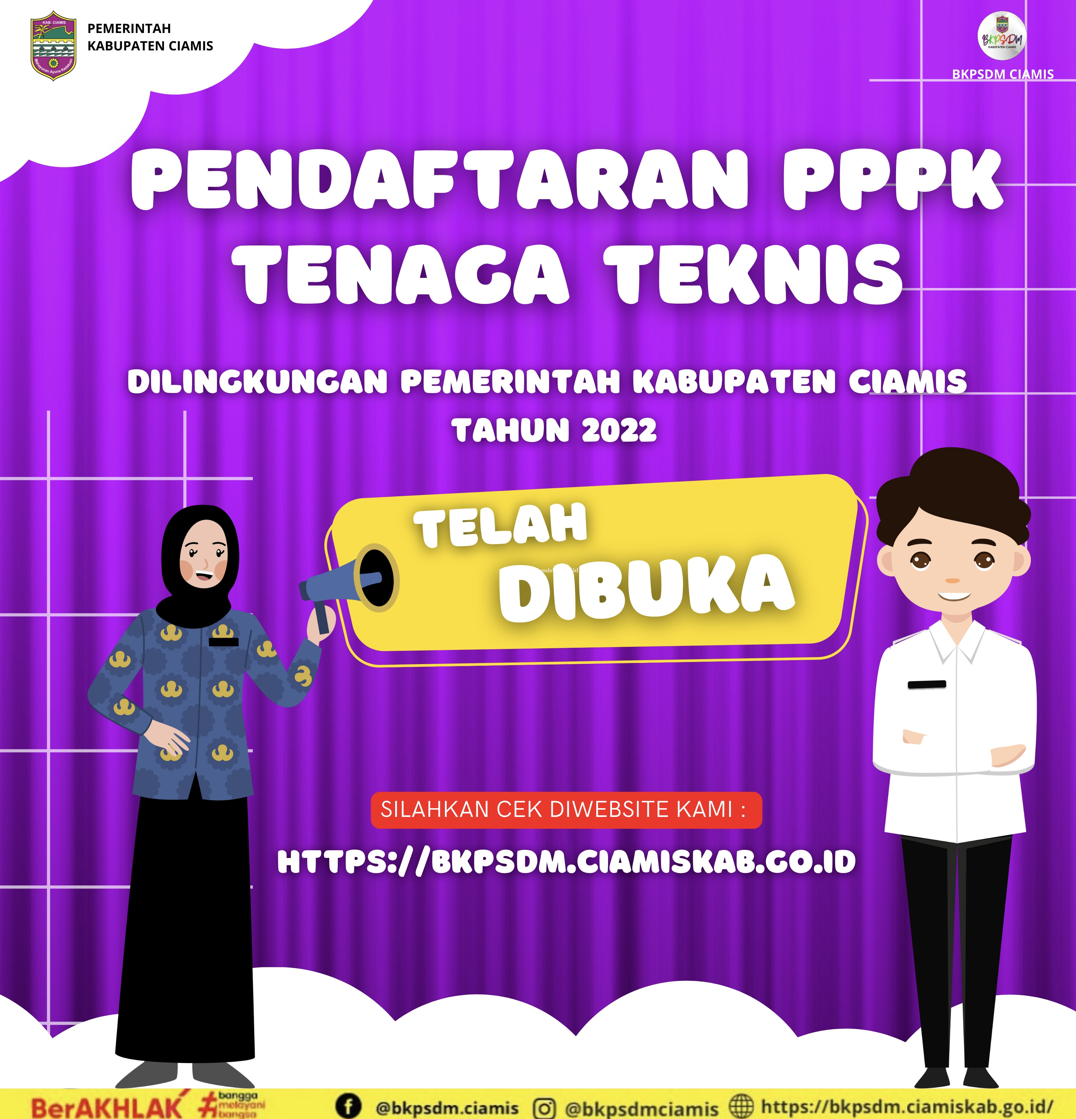 Pengumuman Pendaftaran PPPK Tenaga Teknis di Lingkungan Pemerintah Kabupaten Ciamis Tahun 2022