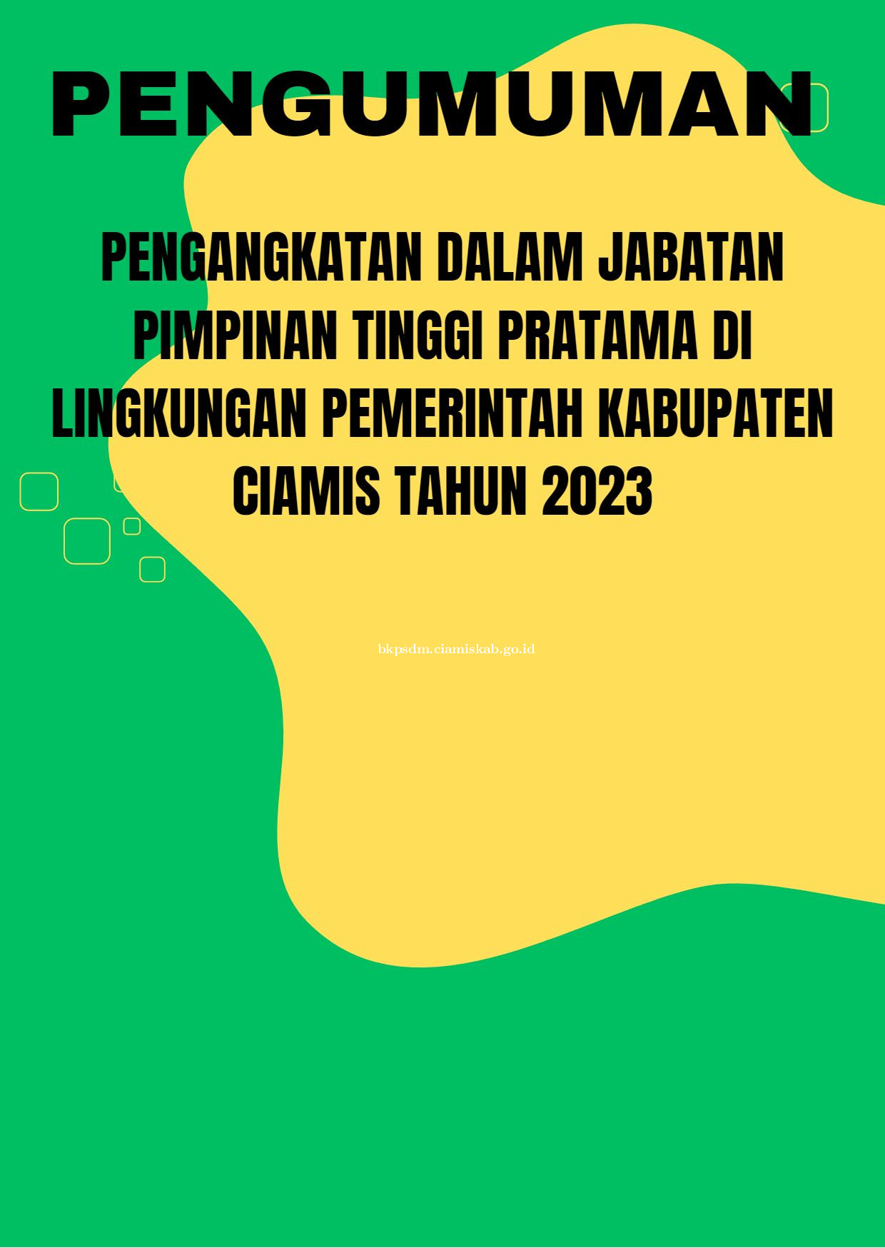 PENGANGKATAN DALAM JABATAN PIMPINAN TINGGI PRATAMA 2023