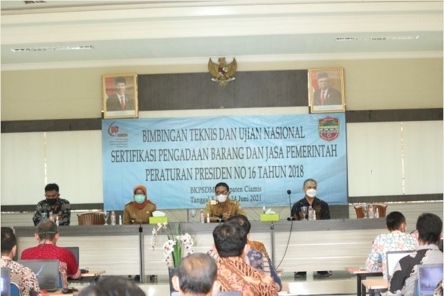 Pembukaan Bimtek Dan Ujian Nasional Sertifikasi Pengadaan Barjas Kab.Ciamis 